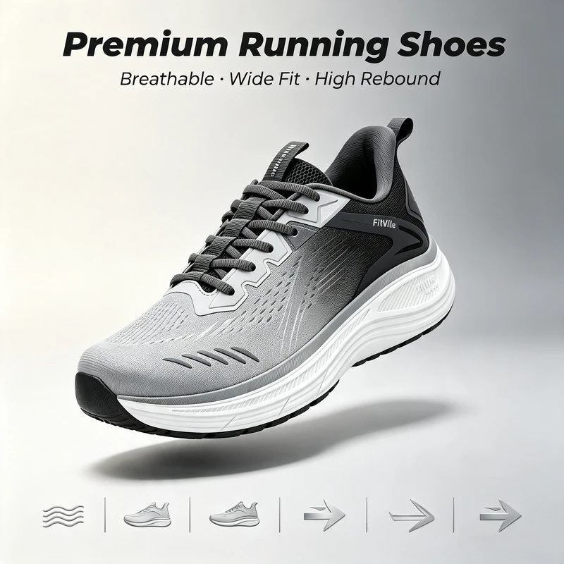 Fitville Men's Sports Sneakers - Sneaker Box ulasan dan harga